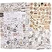273PCS Autocollants Scrapbooking Stickers Gommettes Etiquettes Adhésif Style Vintage DIY Album Photo 6 Boîtes pour Journal Plan Bricolage Artisanat Scrapbooking Journal