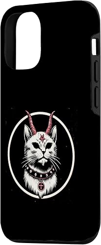 Miniatura 2 de Funda para iPhone 14 Gato Diablo Oculto Satánico Baphomet