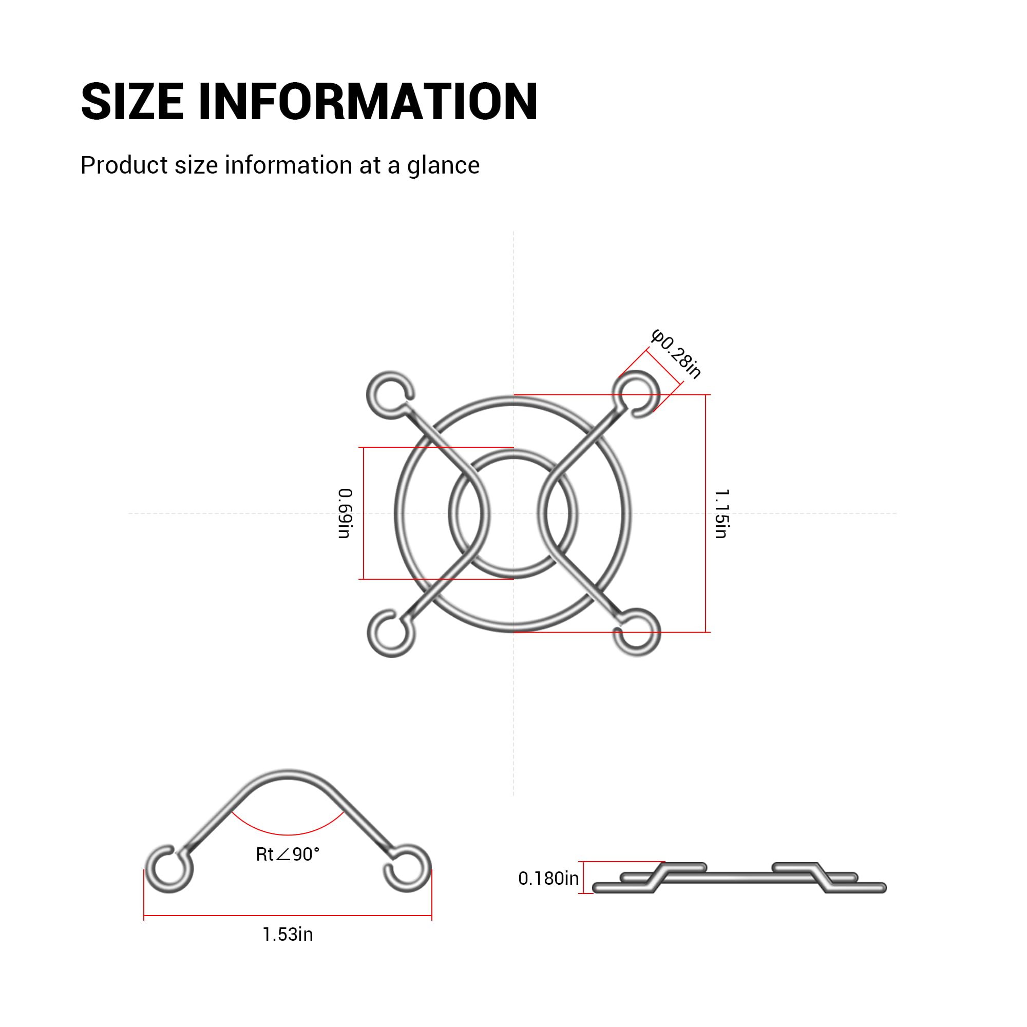 4 Griglie Di Protezione Per Ventole 40mm | Metallo Nero Per PC - Foto 3