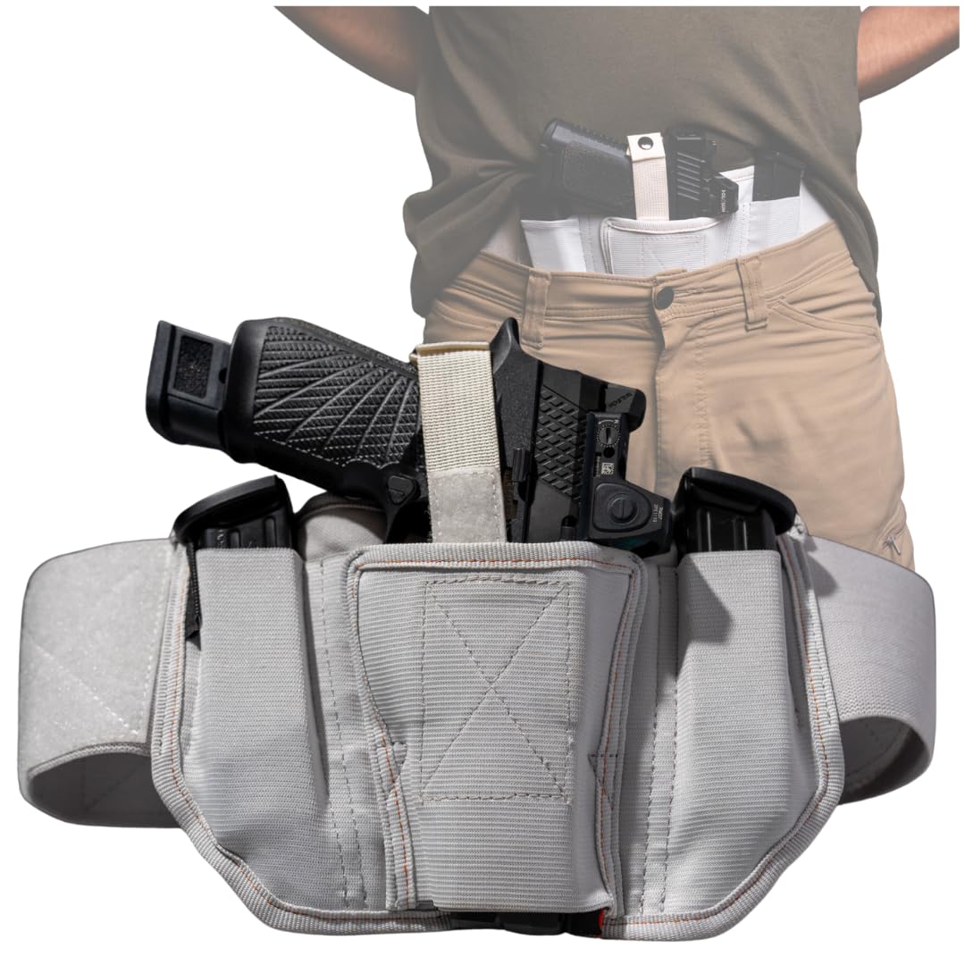 VNSH Belly Band Holster – Comfortable, Secure & Discreet | Concealed Carry Fit for 99% of Handguns with Built-in Mag Pouches