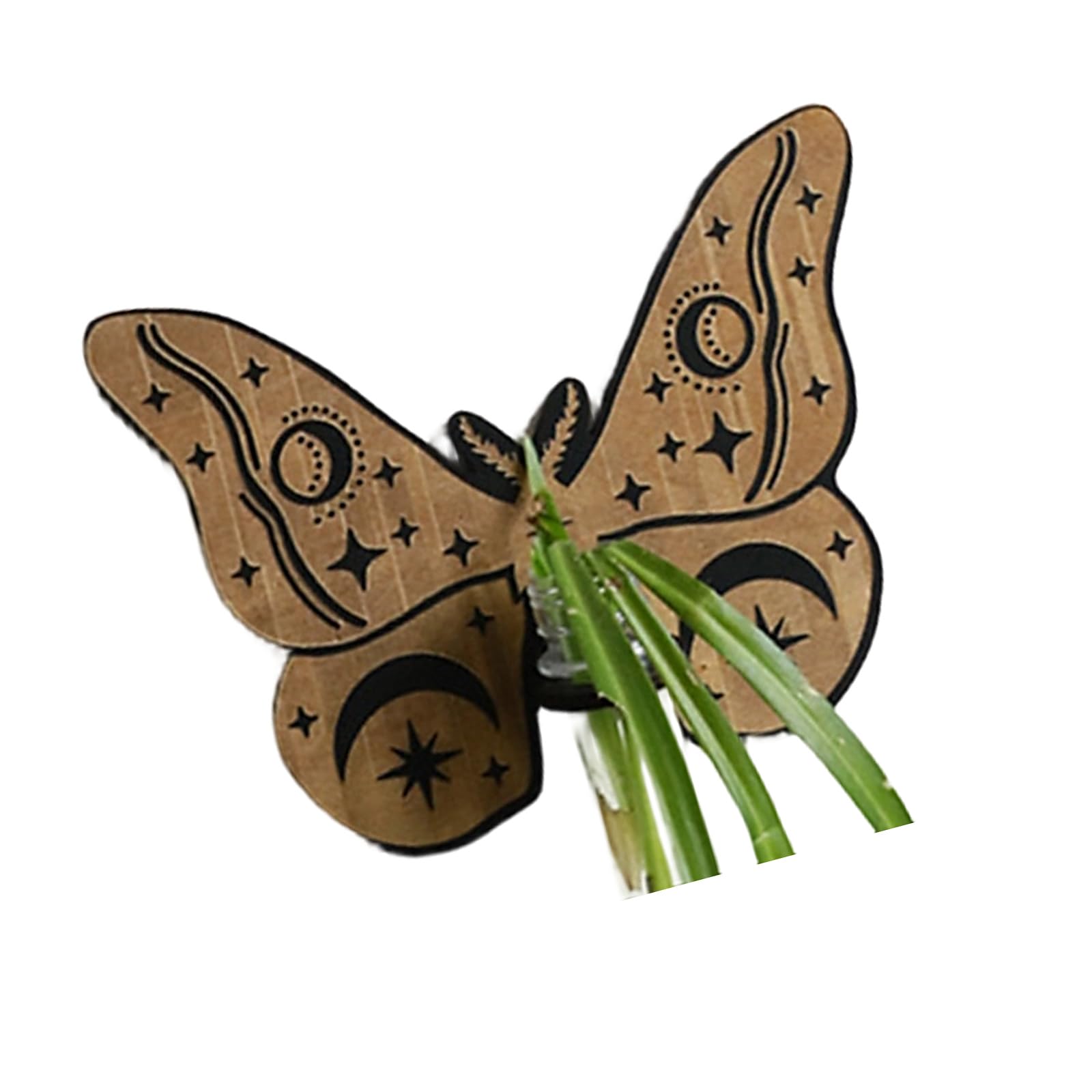 Wooden Butterfly Cutout Wall Shelf for Potted Plants Home Office Cafe Decoration Space Saving Plant Shelf