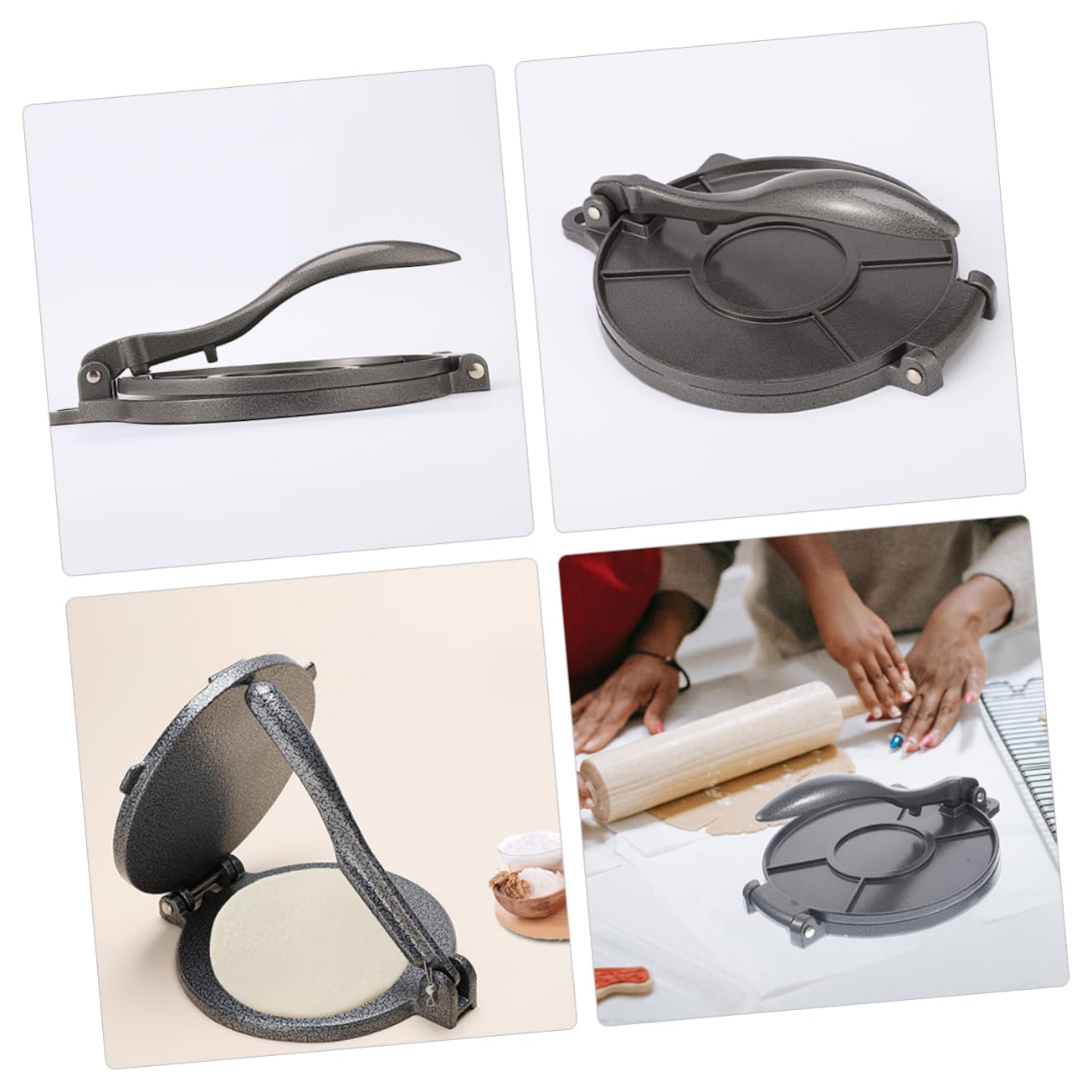 SHOWERORO Heavy Duty Tortilla Press Non-stick Tortilla Maker for Pies Pizza and Pastry Dough Press Tool for