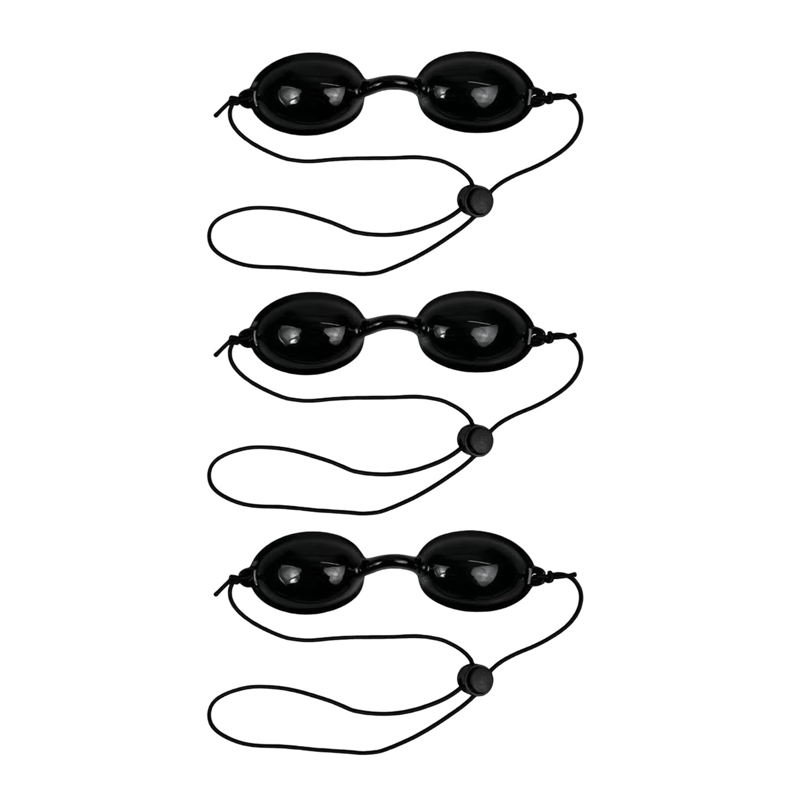 EMTPJAL 3 Pairs IPL LED Light Protective Goggles, Red Light Eye Protection Goggles, Tanning Bed Glasses Sun Safety Eyewear Sunbathing UV Eye Shields Black