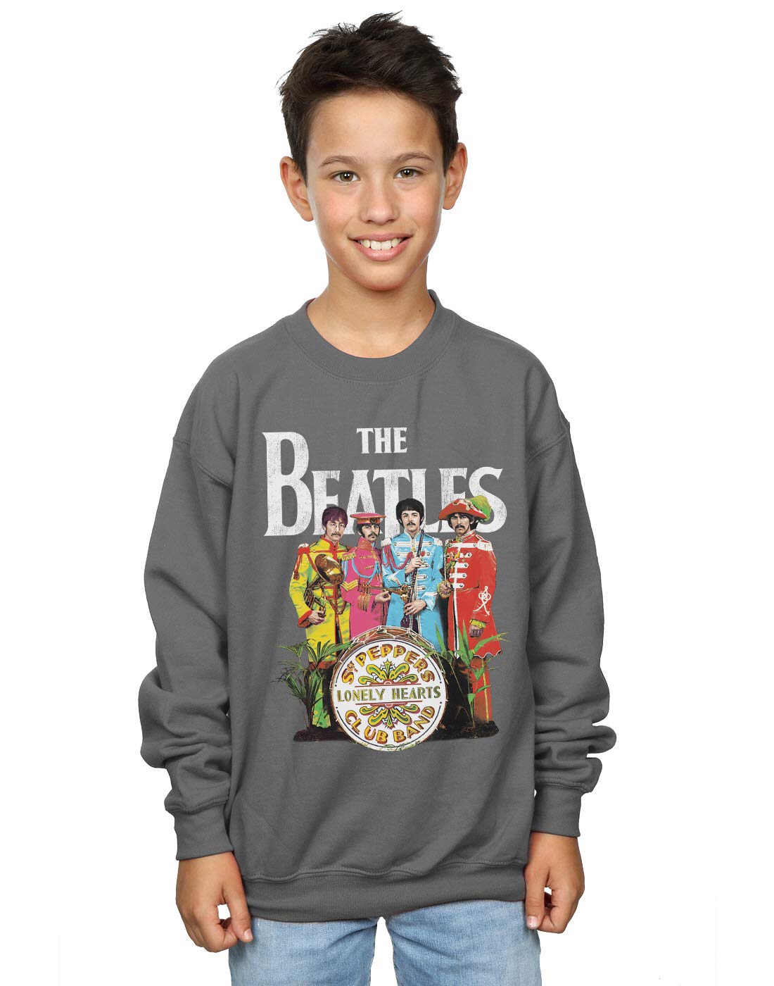 Absolute Cult Boys Charcoal The Beatles Sgt Pepper Sweatshirt 7-8 Years