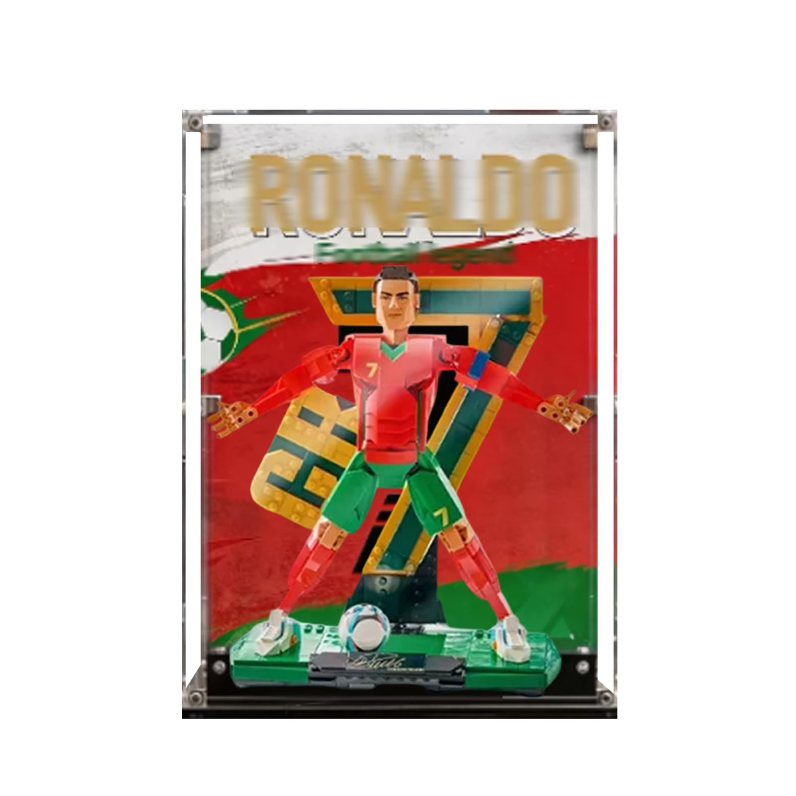 Espositore in acrilico per Lego 43015 43016 Classic Legendary Goal Moments, scatola antipolvere, solo vetrina, scatola di visualizzazione compatibile con Lego 43015 43016 (43016)