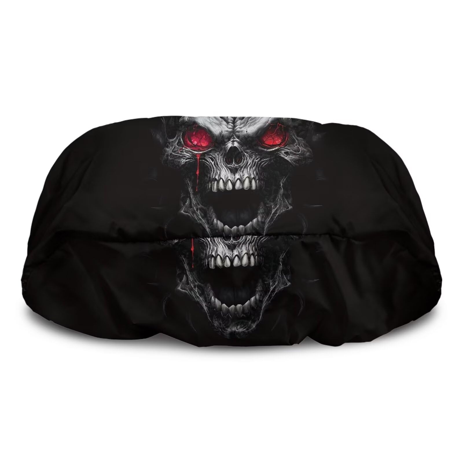 Brosoneto Skull Print Winch Cover Winch Protection Cover Dust-Proof Waterproof Universal Winch Protective Cover Breathable Suitable for Electric Winches 8500-17500 lbs