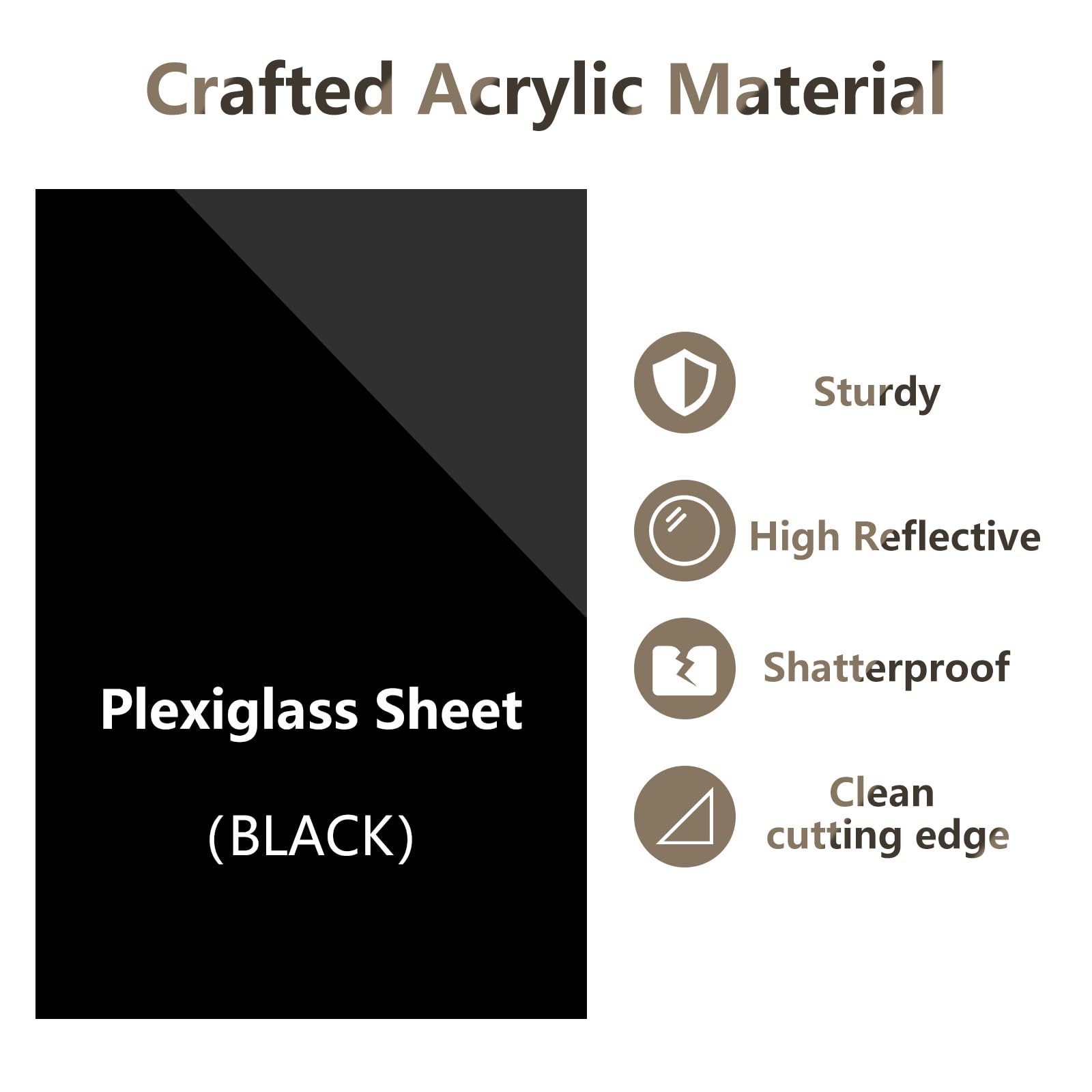Black Plexiglass Sheets - 12 Pack for DIY Projects -3