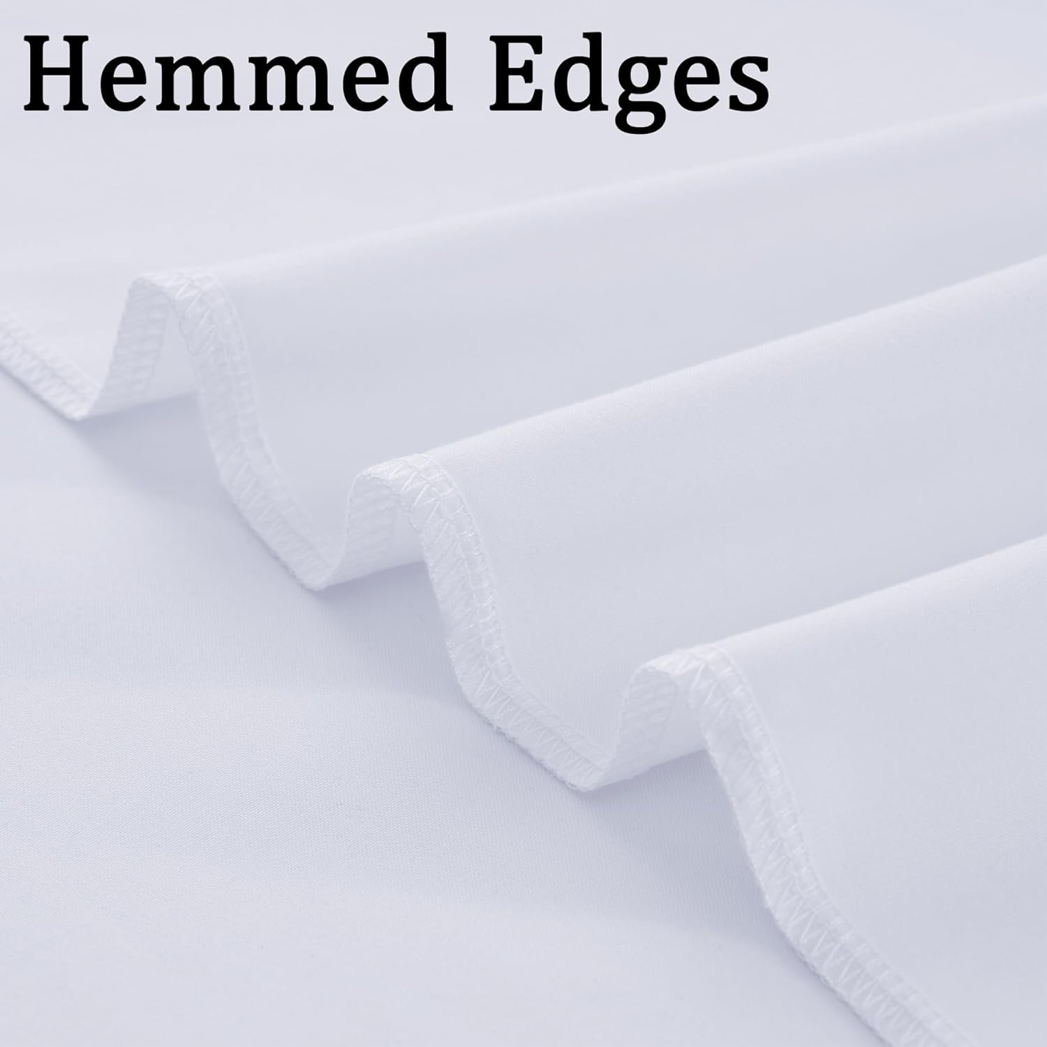 50ft x 10ft White Backdrop Curtain Panels for Parties, Thick Polyester 10 Panels Wedding Photo Backdrop Drapes Back Drop Cloth for Birthday Photography Background Party Backdrop Home Decorations