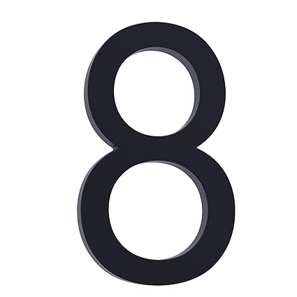 Costar Goods Modern 3D House Numbers for Outside - 5 Inch Black Floating Address Numbers with Flush or Elevated Mounting Options that Create Beautiful Shadow Effects on Your Home - Hardware Included