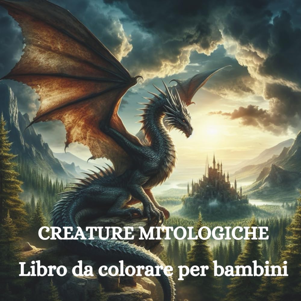 Creature mitologiche: Libro da colorare per bambini