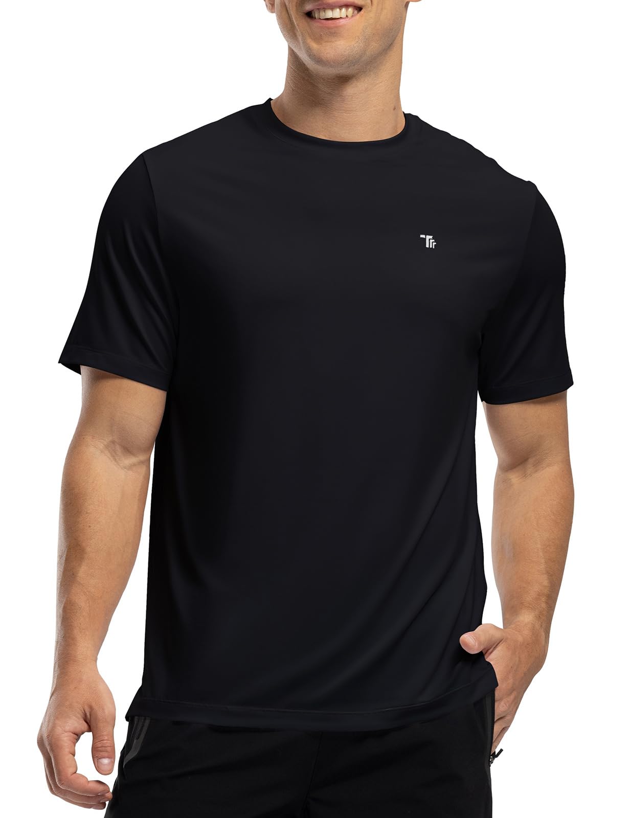 Rdruko Mens Dry Fit Workout Shirts Moisture Wicking Short Sleeve Athletic Running Gym Active T Shirts