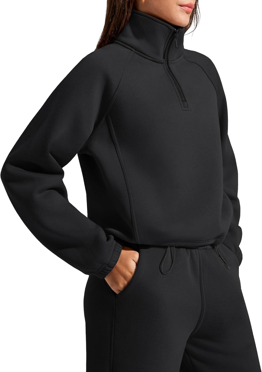 G4Free Flurrylux Womens Sweatshirts Fleece Lined Quarter Zip Mock Neck Pullover Winter Fashion Outfits Clothes - Image 5