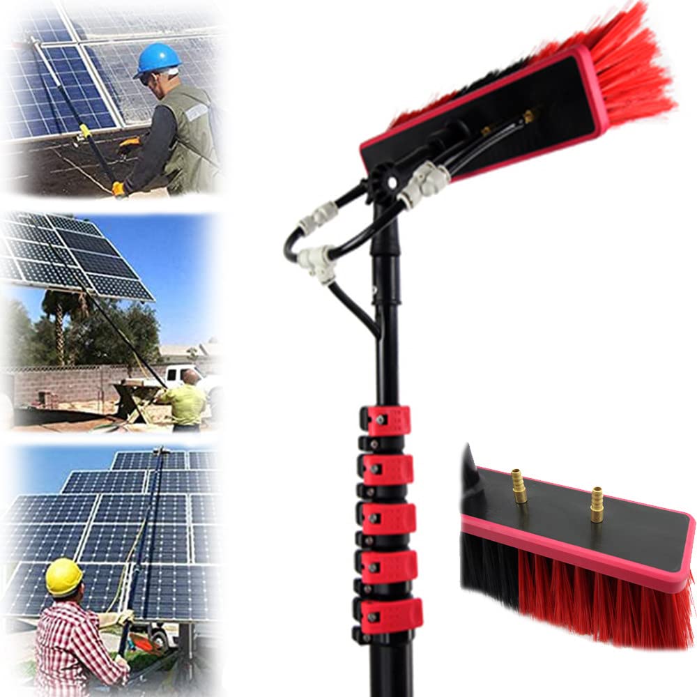 Nettoyer les panneaux solaires et vitres de toit avec le poteau télescopique 20 pieds