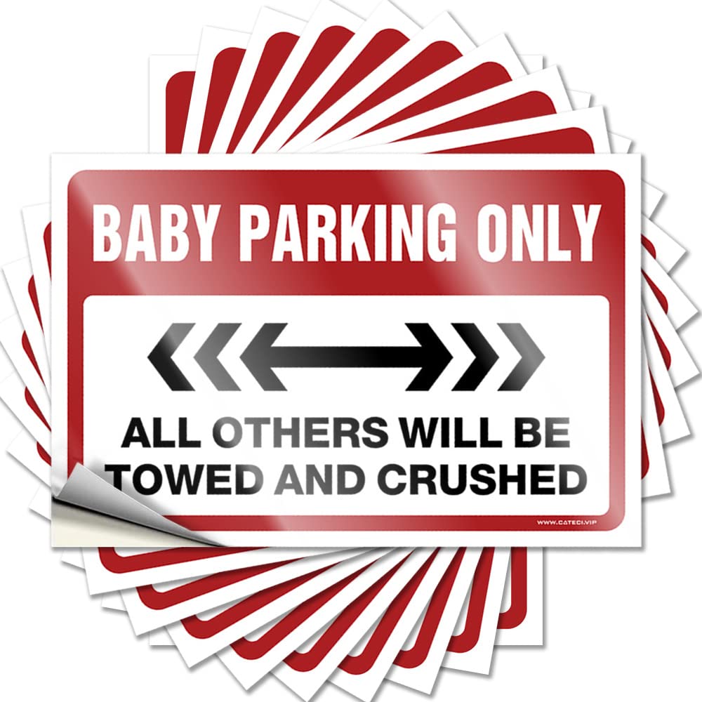 Rubber, Decals Coffee Wall Baby Parking Only | Snarky Waterproof Vinyl Stickers(12X18CM)