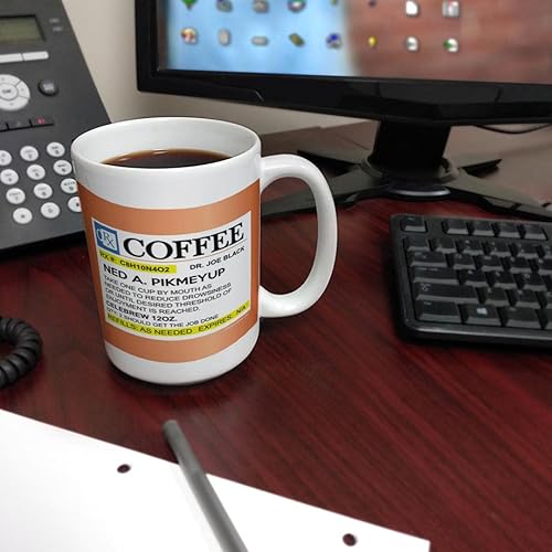 Miniatura 7 de Personalized Gifts Taza de café con receta con tu texto, taza con nombre personalizado, regalos para médicos, enfermeras, taza de café de cerámica