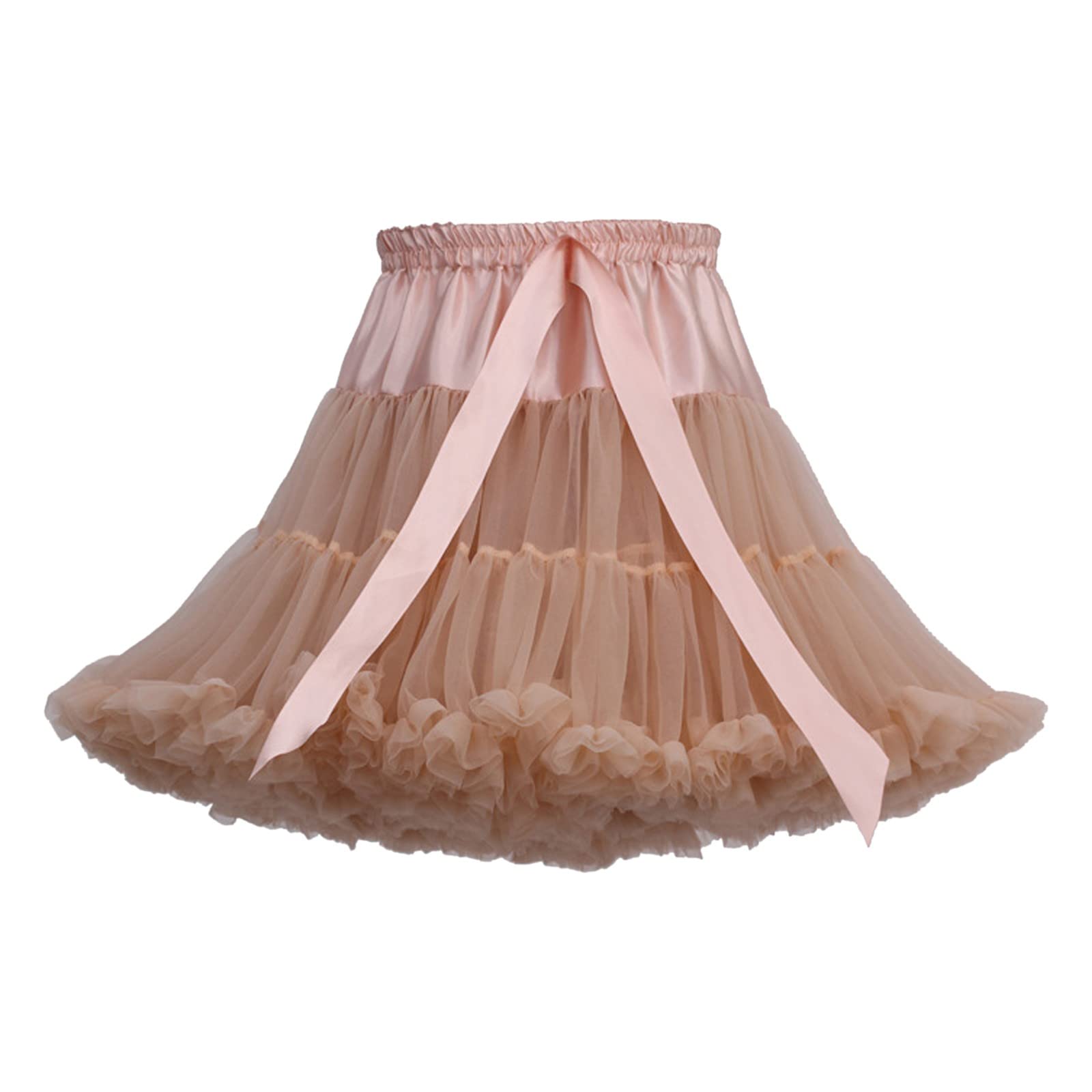Falda de moda para mujer, color liso, con lazo, hecha a mano, falda de rendimiento, falda larga de color lima, caqui, Altoa única