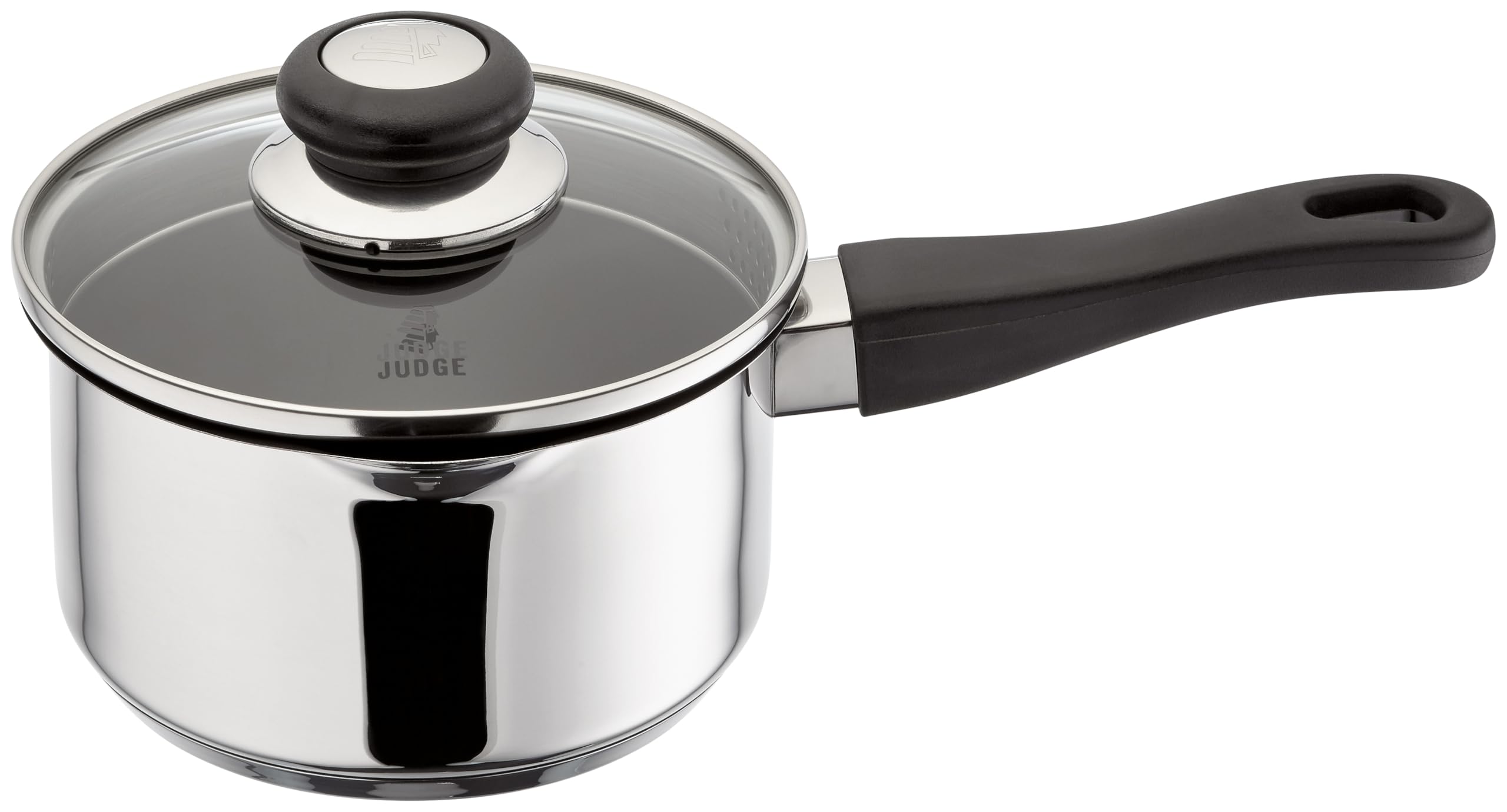 Judge Vista 16cm Draining Saucepan 1.5L Non-Stick Silver - Stainless Steel