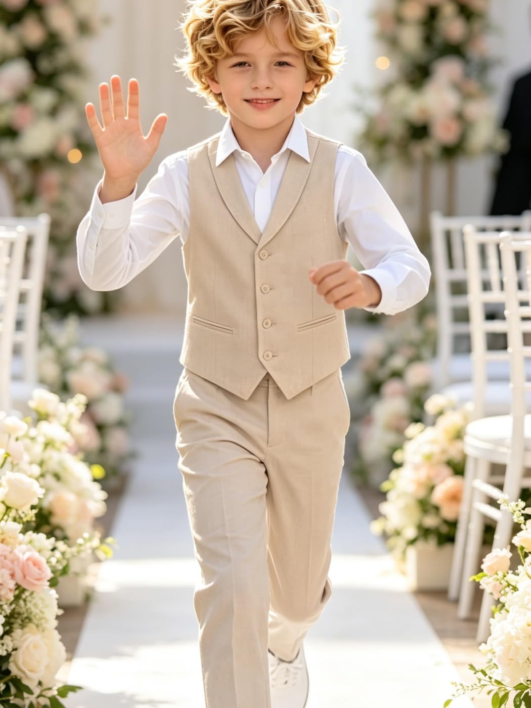 Vestiti in lino per bambini 3 pezzi abbigliamento estivo per ragazzi per adolescenti
