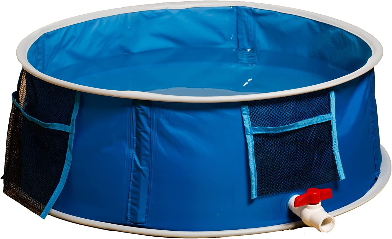 Photo 1 of L'chic Foldable Pool Portable Pet Bath Tub|Collapsible Bathing for Dog Cat|Paddling Swimming Kiddie Large Pet|Hygenic,Convient Fun,Water Drainge Tap,3-Second Fold,Easy to Clean, Blue, Grey (CB0003)
