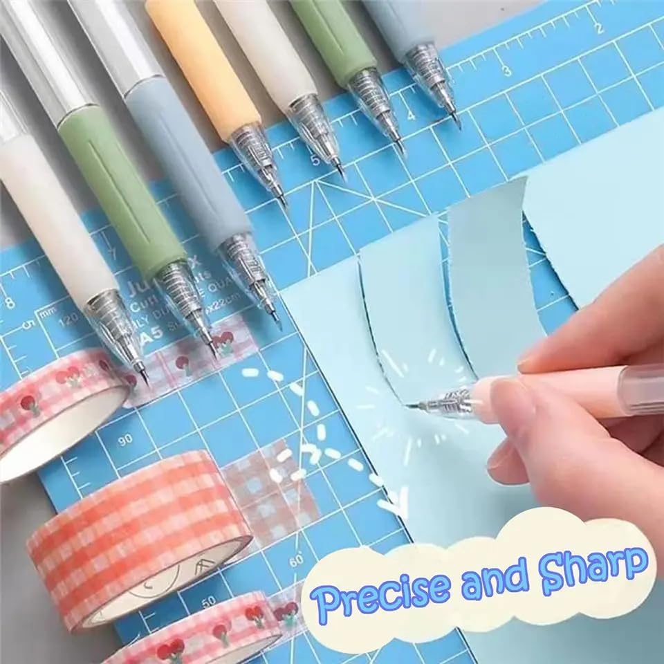 Image of 3pcs Craft Pen Cutter, Portable Paper Cutting Tool For Carving, Scrapbooking, Card Making etc (MULTICOLOR)