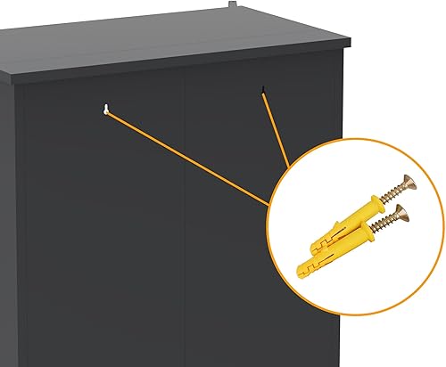 Miniatura 6 de Almirah - Armario de metal utilitario de 73 pulgadas de alto con puertas para empleados, armario de acero, para ropa con taquilla/barra para colgar