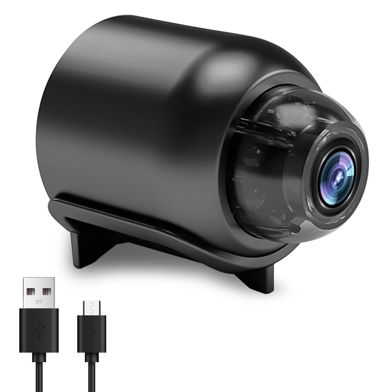 Mini Camara Espia Inalámbrica HD 1080P WiFi Cámara Espia Oculta Camara Vigilancia Interior/Exterior con Visión Nocturna, Detección de Movimiento y WiFi para Ideal para Hogar, Oficina, Niños y Mascotas