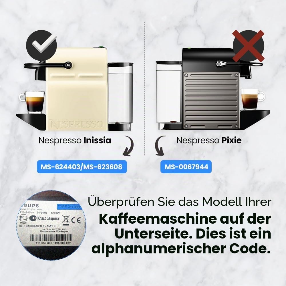 ANAKEL HOME Ersatz-Wassertank-Kaffeemaschine MS-624403, Kompatibel mit Nespresso INISSIA-Kaffeemaschine | Inklusive Deckel, 0.7L - NICHT KOMPATIBEL MIT ANDEREN MODELLEN