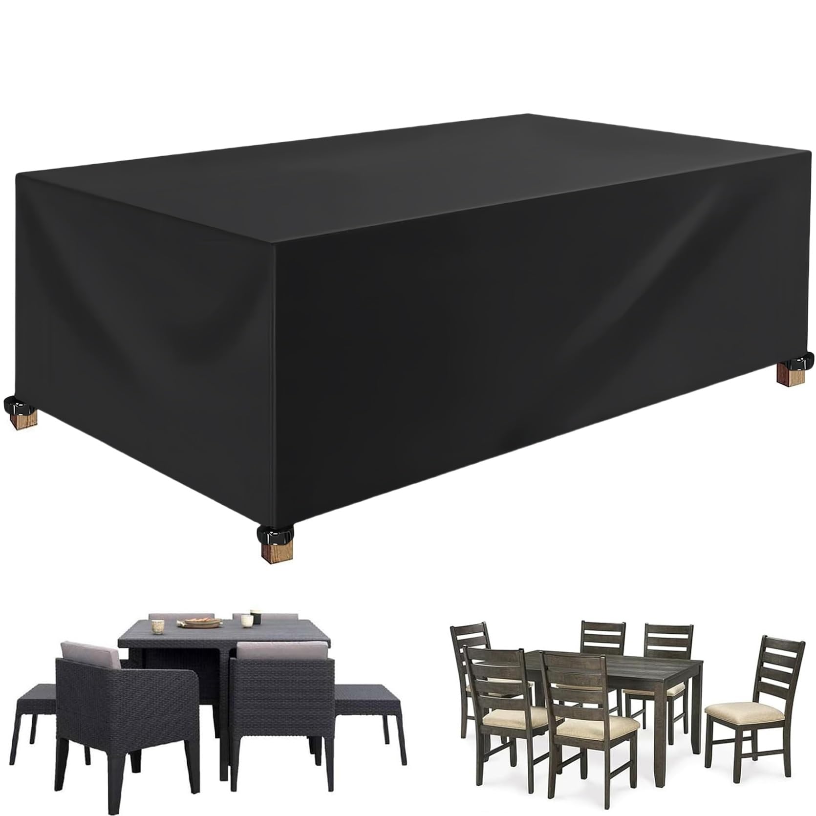 Housse Salon De Jardin, 160x140x75cm/LxWxH Bache Table De