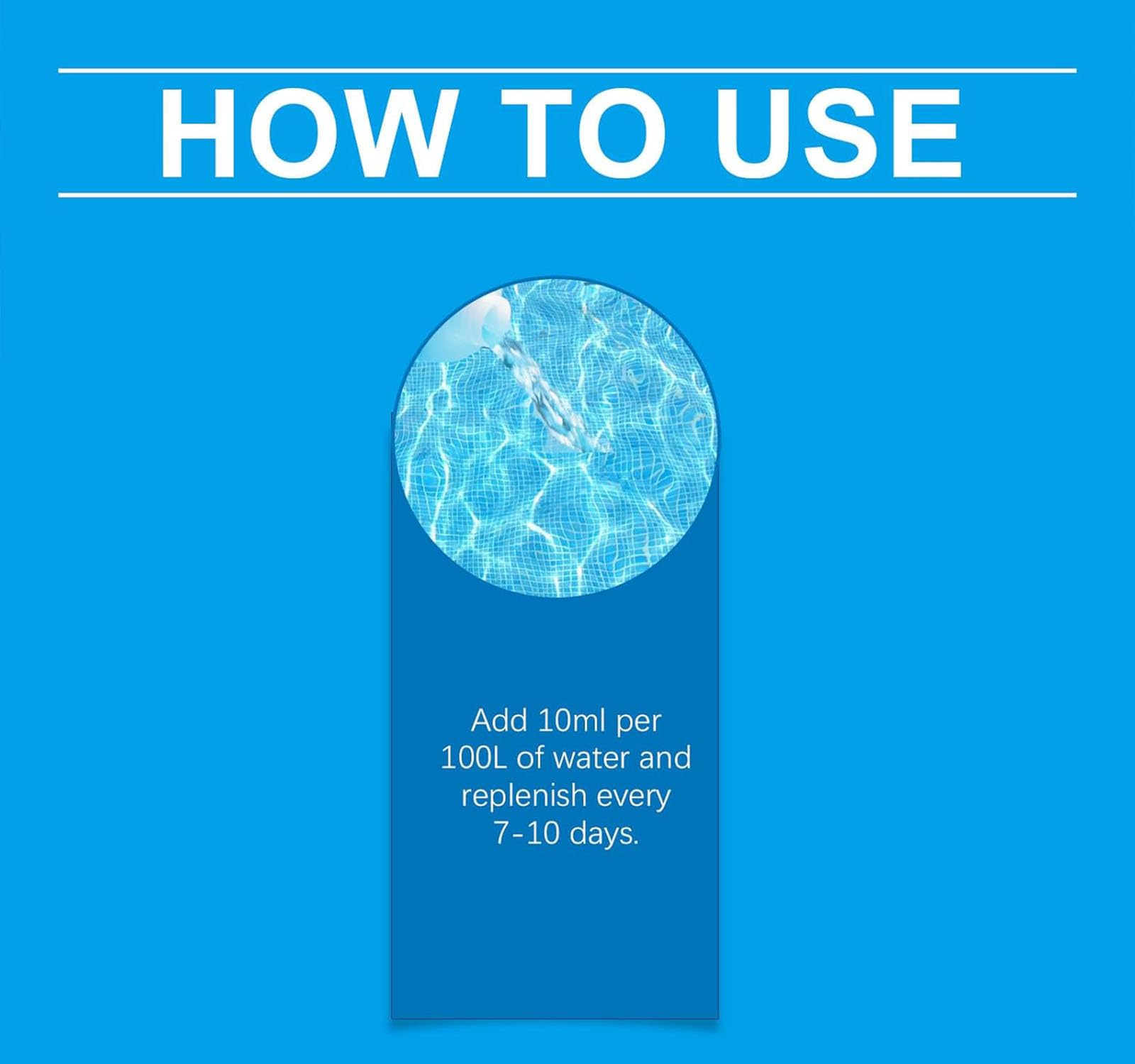 Liquide purifiant pour Piscine, Liquide purificateur d'eau de Piscine, clarificateur d'eau de Piscine, pour piscines creusées et piscines Hors Sol, Garde l'eau Claire comme du Cristal (3PC)