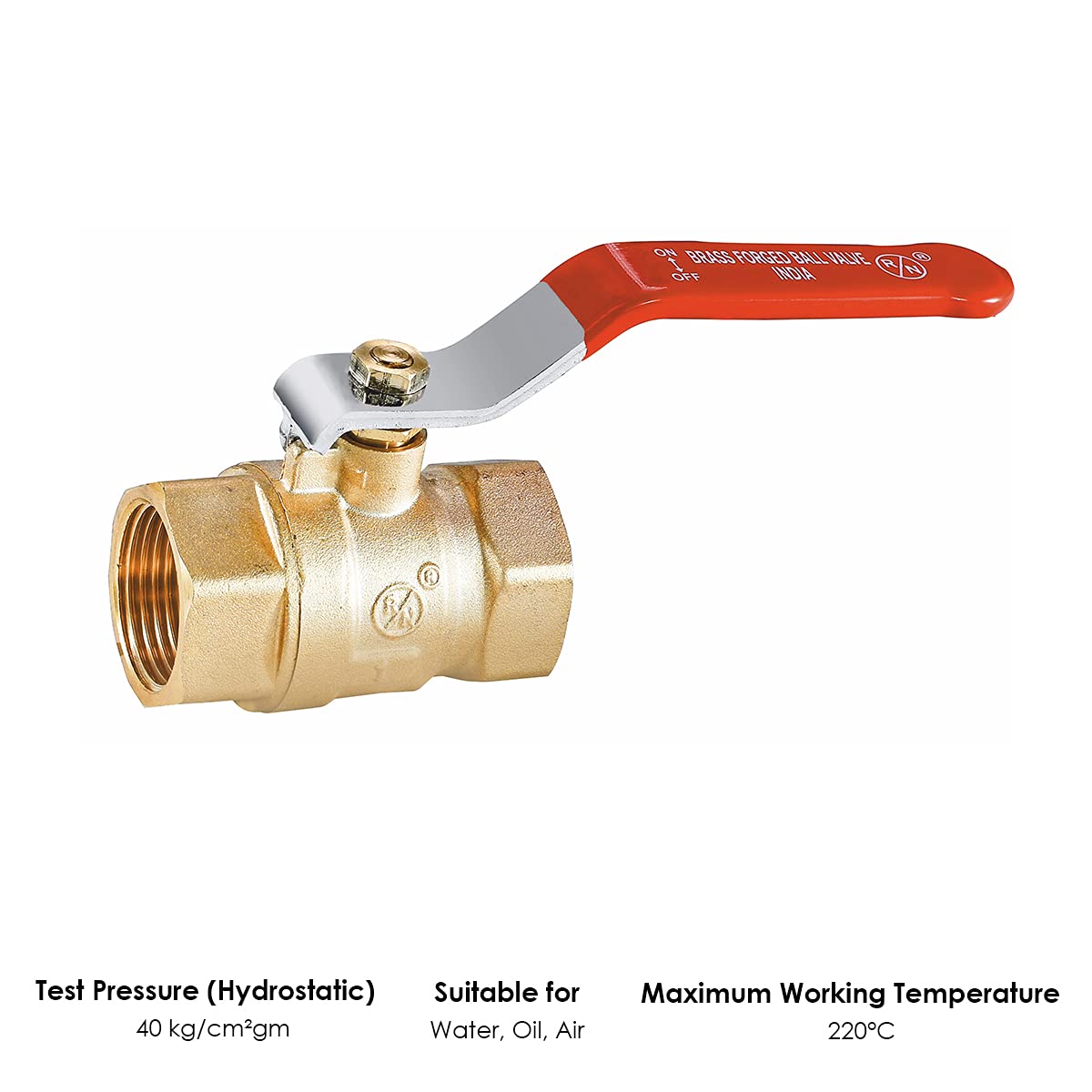 RN Forged Brass Ball Valve, Brass Finish
