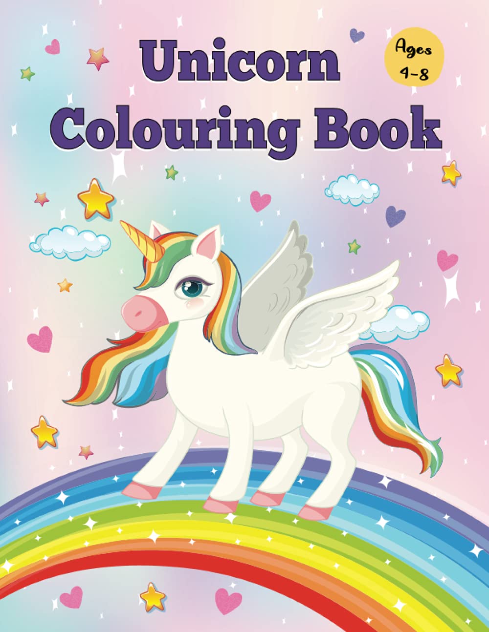 Unicorn Colouring Book: 50 wonderful drawings to colour and personalise for children of the age of 4 to 8