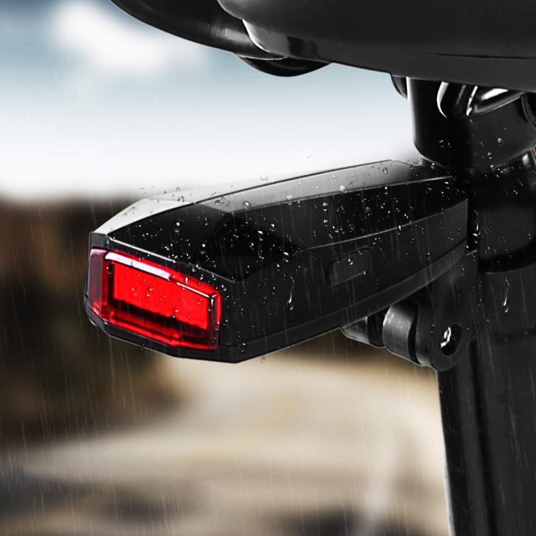 Luz trasera para bicicleta, recargable por USB, impermeable, luz trasera de advertencia