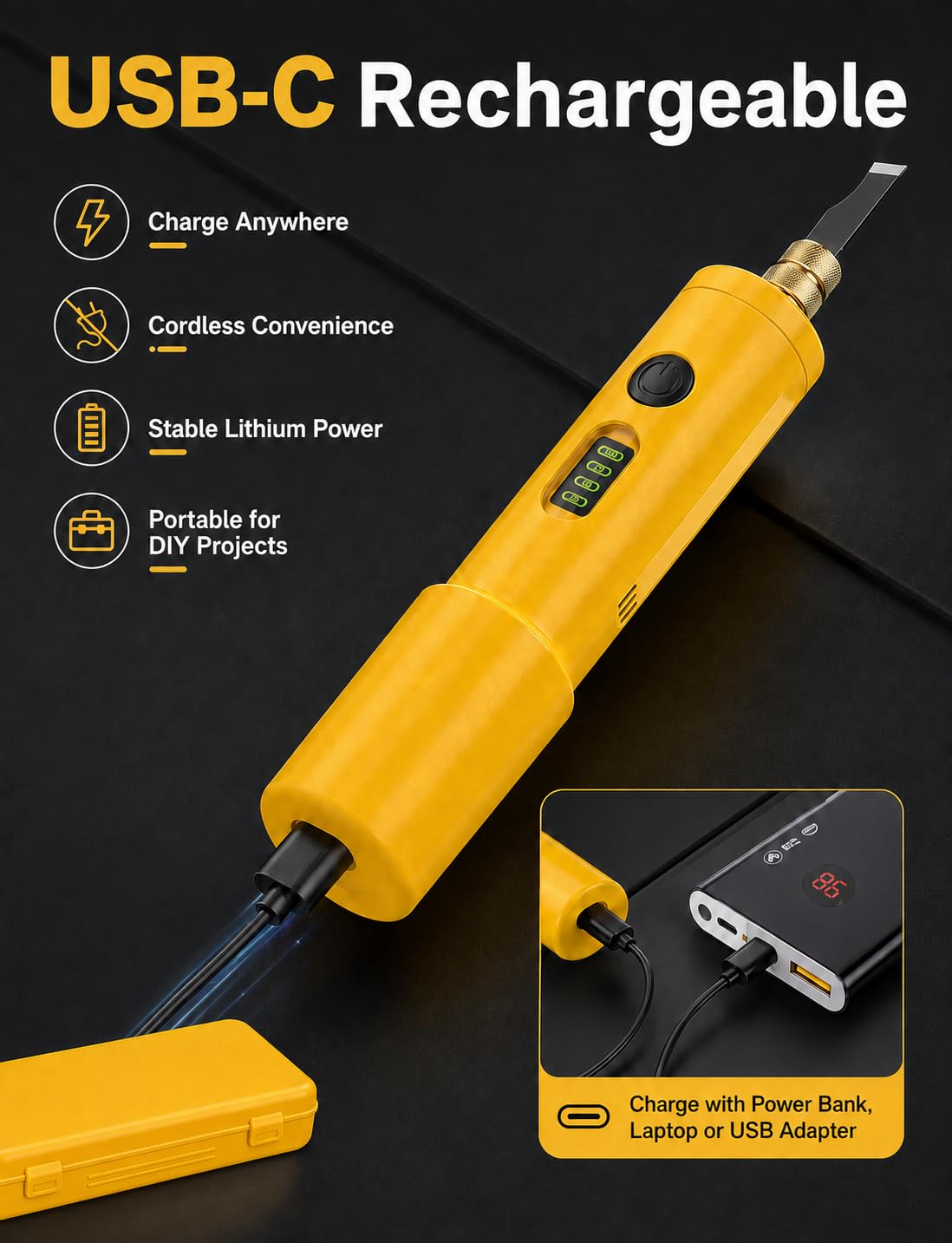 Kit de sculpture sur bois électrique, 40 W, 20 lames, outil de sculpture