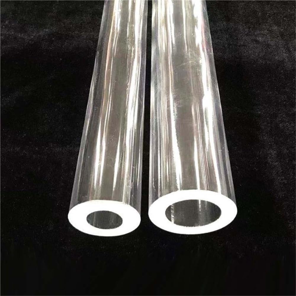Tubos acrílicos, Tubo transparente de PMMA de 2 piezas for publicidad en interiores, resistente a la presión y de pared gruesa.(24CM*40MM*20MM)