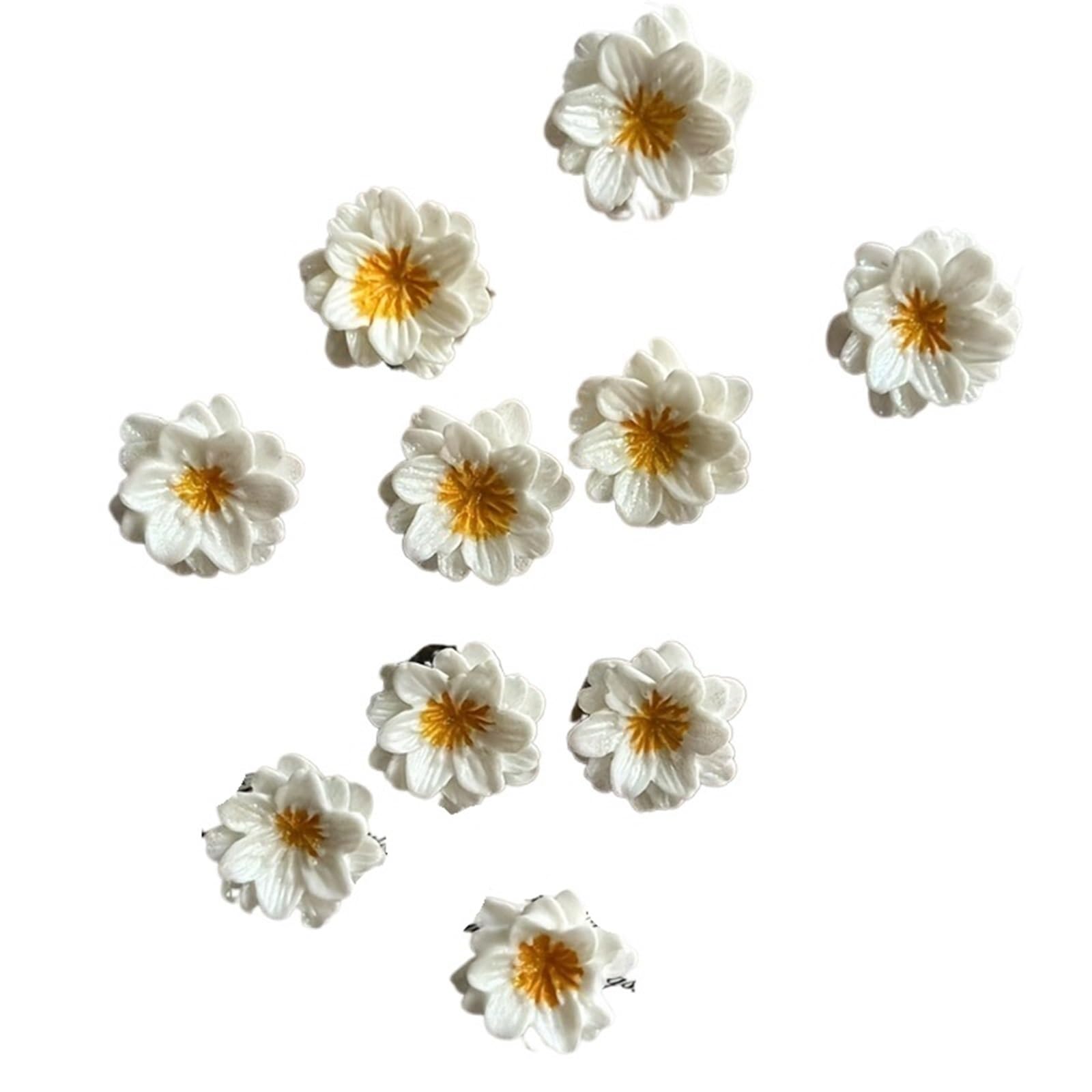 20pcs Cute Simulation Resin Flower Refrigerator Magnets - Creative Magnetic Stickers For Home Kitchen Decoration