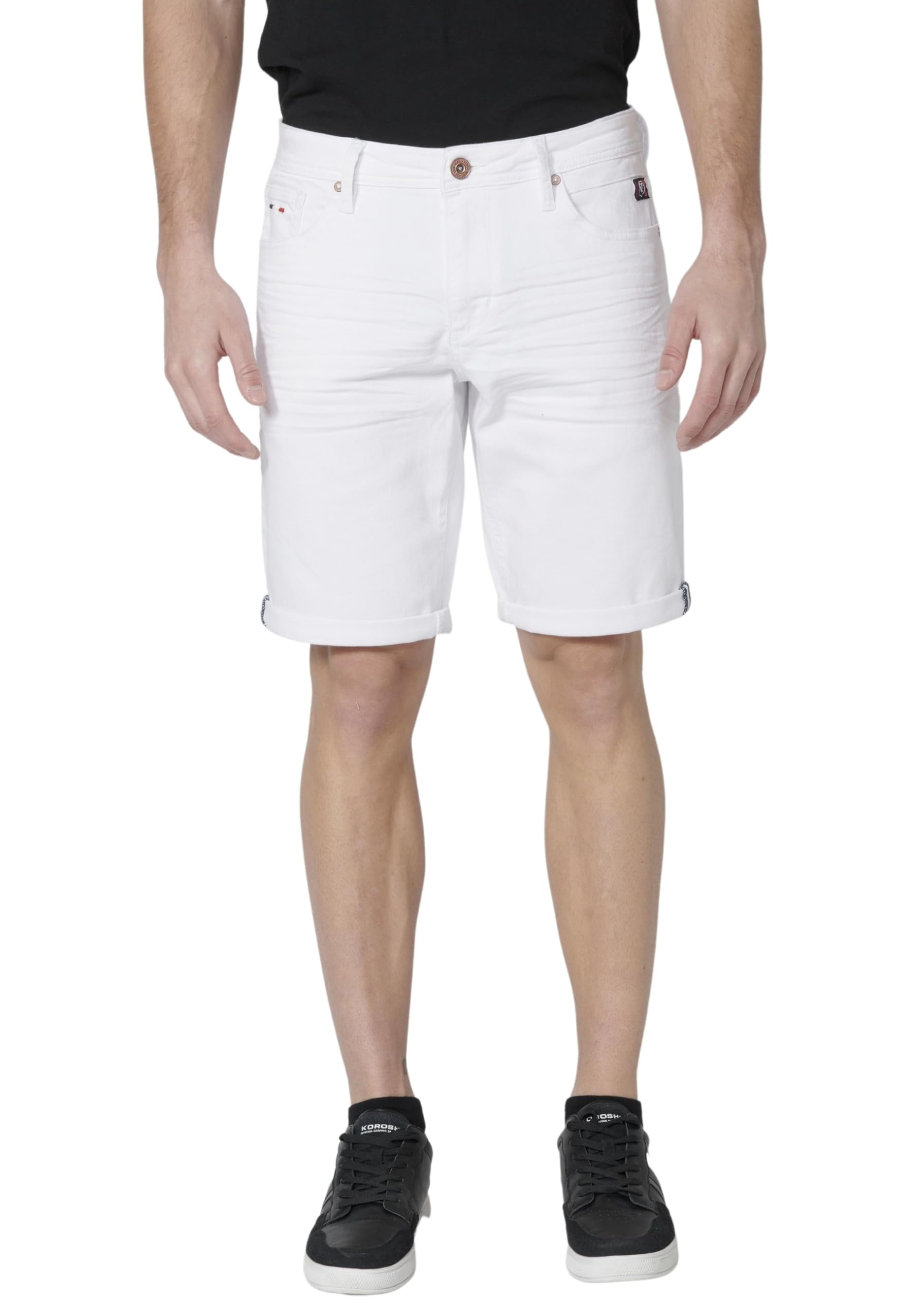 Koroshi Pantalón Corto Bermuda Vaquera Stretch Regular Fit con Cuatro Bolsillos Color Blanco para Hombre, de Color Denim Blanco