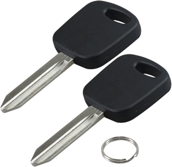 2 Replacement Keys with Transponder Chip 4C Ignition New Uncut Blank H72 Key