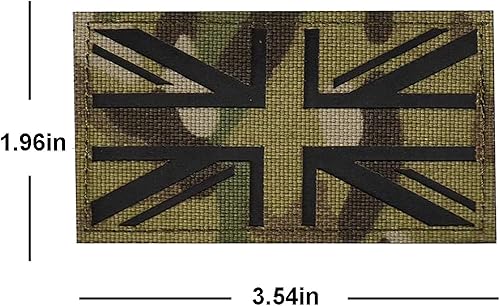 Miniatura 2 de Parche reflectante de bandera del Reino Unido DIY Reino Unido táctico militar moral británica infrarrojos infrarrojos de Gran Bretaña parches