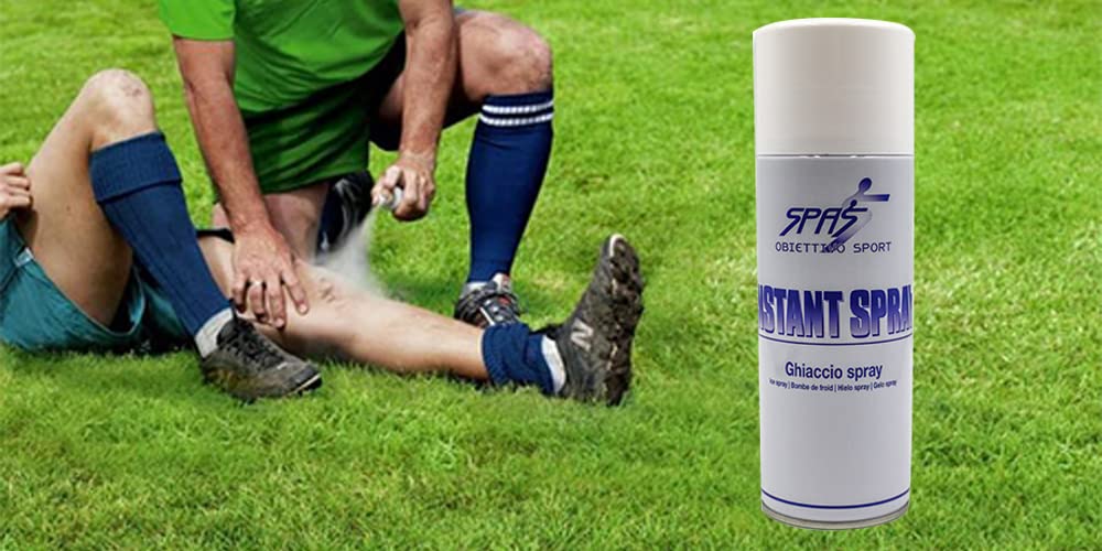 SPAS Ghiaccio Spray Sportivo 400 ml refrigerante istantaneo per contusioni, traumi, ematomi e attività sportiva per sollievo rapido con mentolo - made in italy | 1 pz