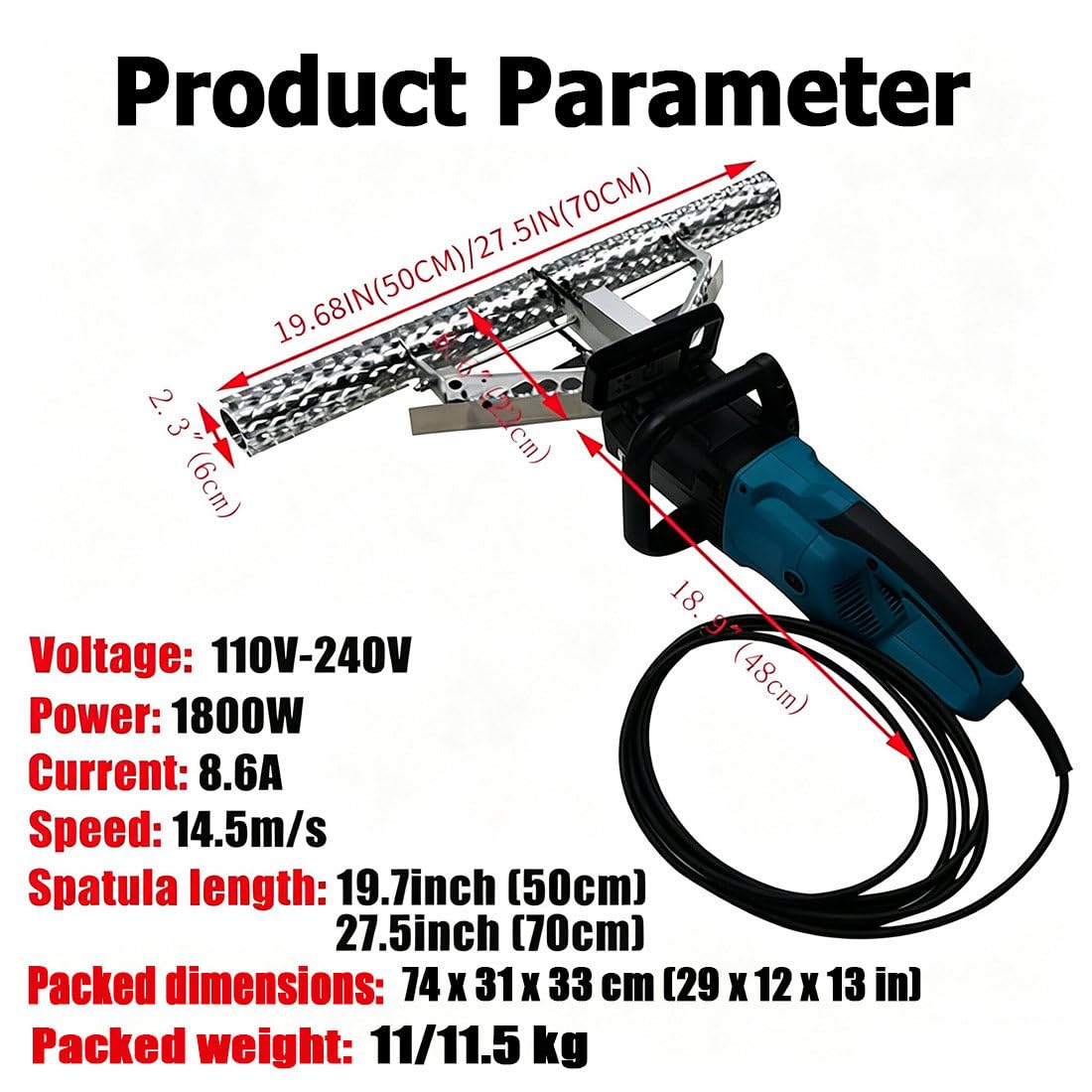 Découpeuse Mousse 1800w,Vitesse Fonctionnement 14,5 M/S Opencell-50cm