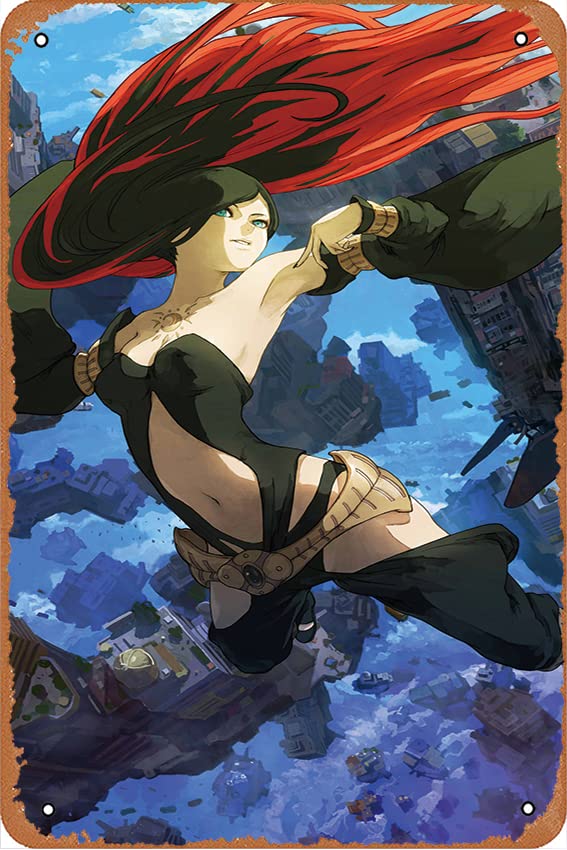 Materiale: latta/metallo Poster con videogioco, Kat (Gravity Rush), Raven (Gravity Rush), Gravity Rush 2, 20 x 30 cm, targa in metallo vintage, per casa, bar, pub, garage, decorazione regalo