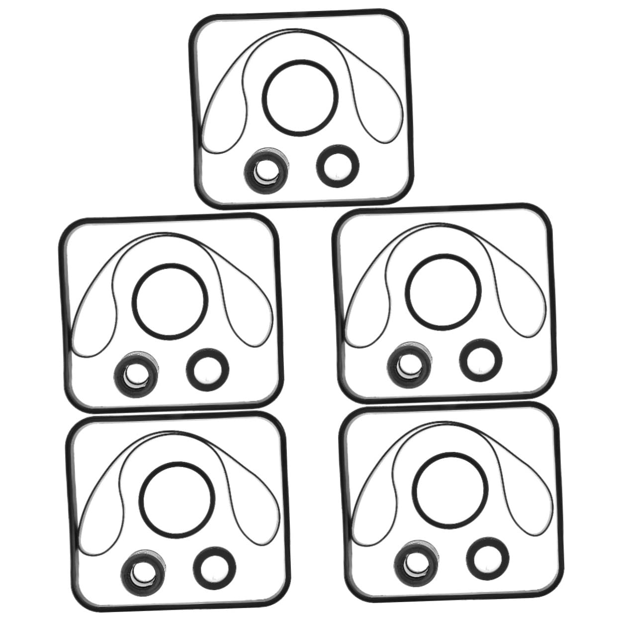 POPETPOP 5 Juegos Sellos para De Piscina Reemplazo De Tapa De Piscina Suministros para De Piscina Círculo De Sellado De Goma Anillos De Sellado De Goma Caucho Black