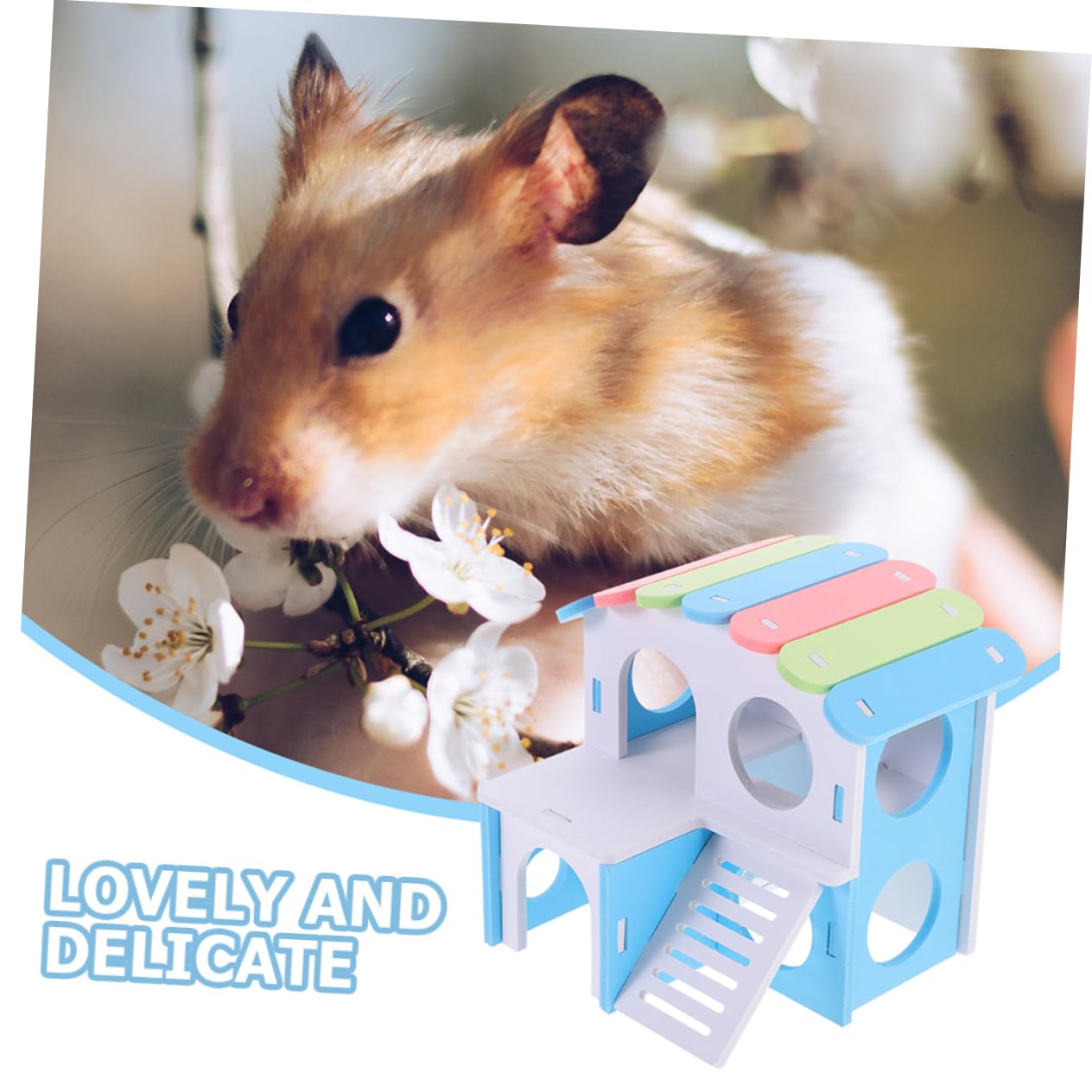 BESPORTBLE 8stücke Doppelstock Meerschweinchen Versteckhaus Für Kleine Haustiere Dekoratives Hamsterheim Robustes Und Sicheres Rückzugsgebiet Für Hamster Und Andere Kleintiere