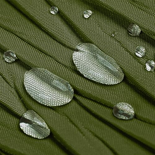 Tititex Olive Dark Green Crumpled Shower Curtain, Textured Heavy Duty 156GSM Fabric, Hotel Luxury Bathroom Decorative Waterproof Curtian 72x72 Inch with 12 Hooks by Tititex - Image 6