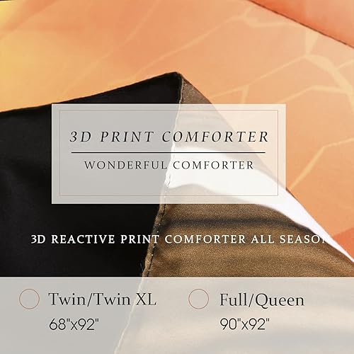 Miniatura 6 de HIG Juego de edredón de baloncesto y llama con impresión 3D juego de ropa de cama deportiva de 2 piezas con relleno alternativo de plumón edredón