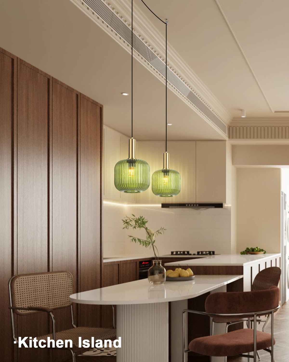 Lampe Suspendue Qepeety Green Plug In Pendant Light Fixtures Mid