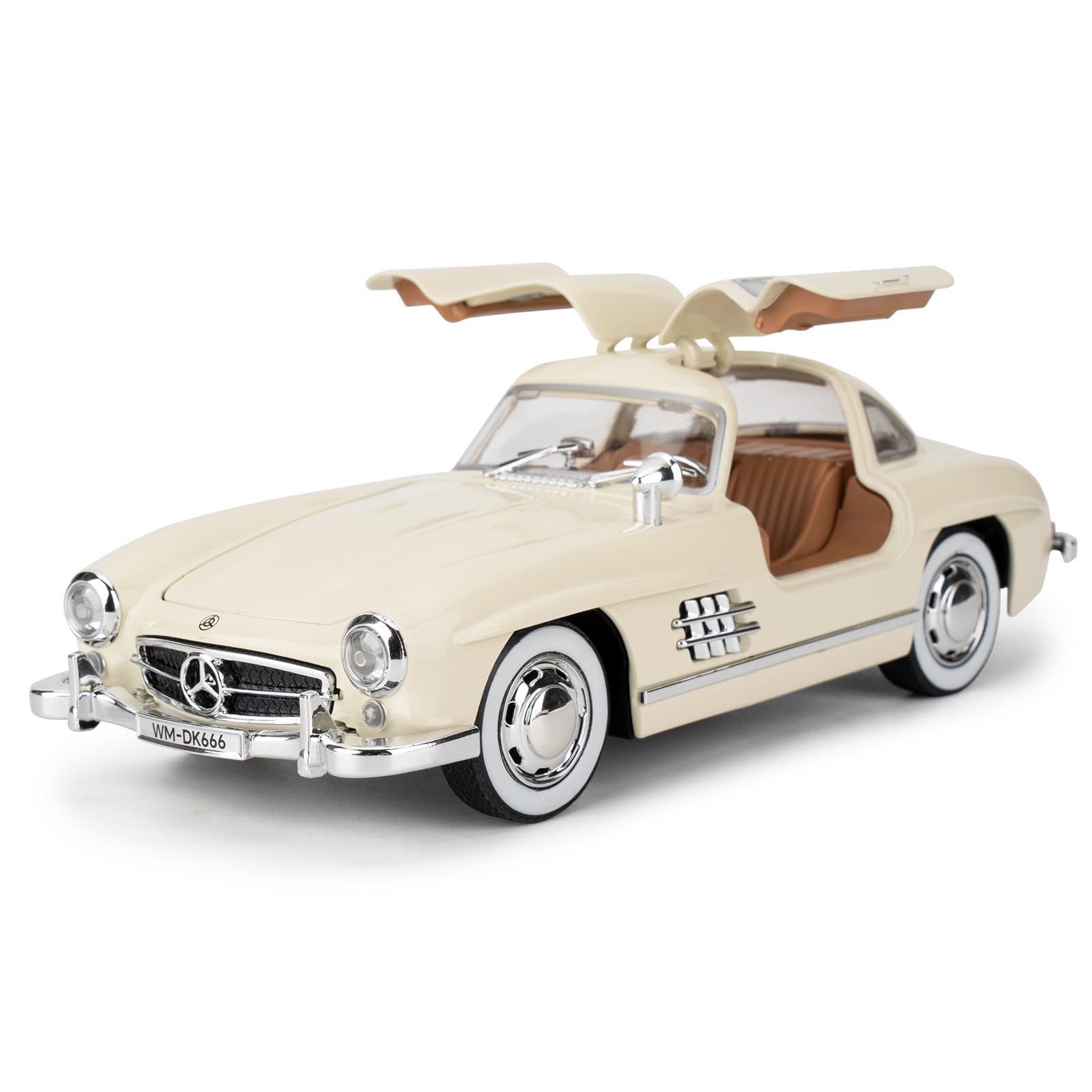 imtfzct Diecast Alloy Toy Cars, 1/22 Scale Mercedes Benz 300sl Model Car, Pullback Vehicle