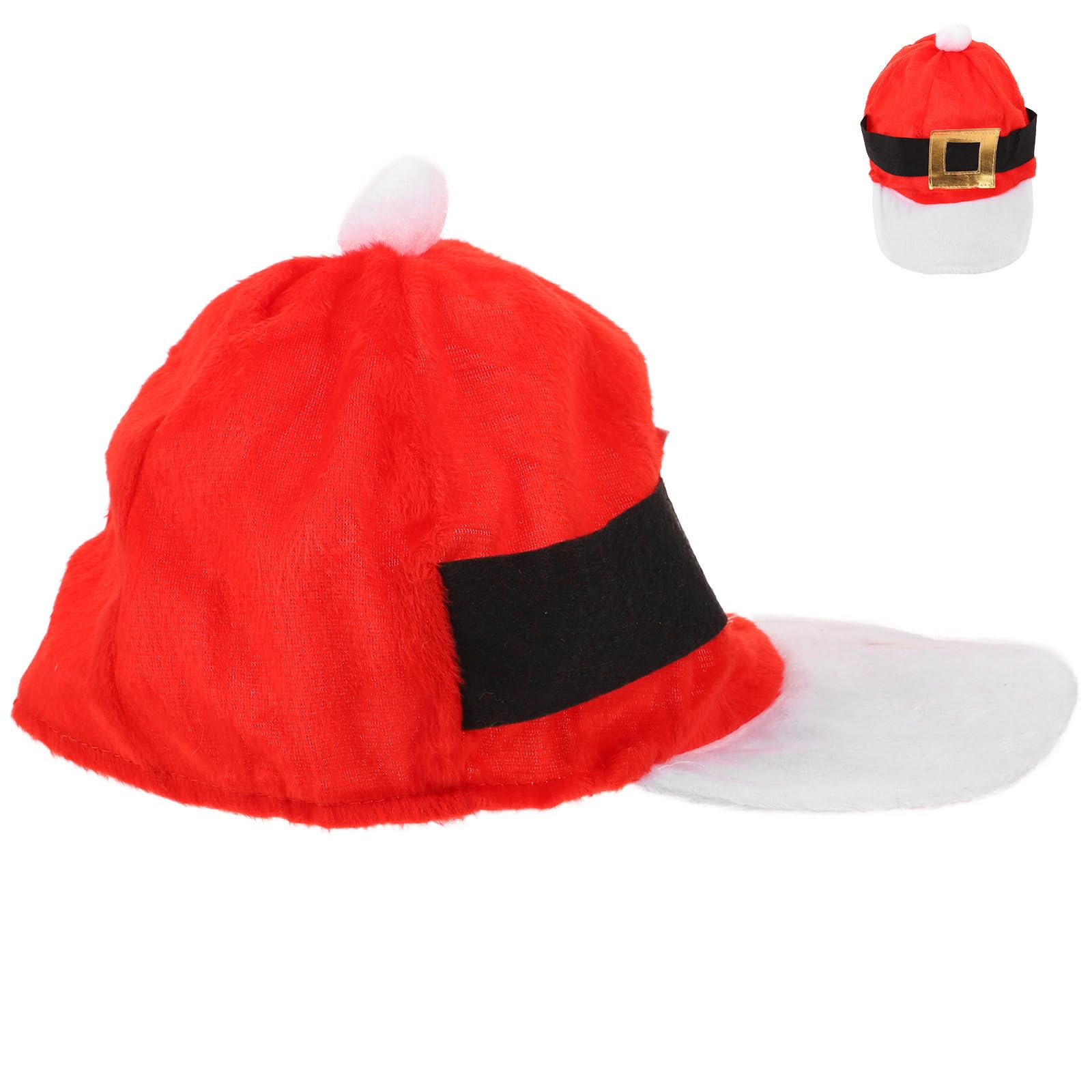 Healvian Weihnachtsmütze mit Gürtel Kochmütze für Caterings Weihnachtspartyhut Unisex-einheitsgröße Strapazierfähig Leuchtende Farben