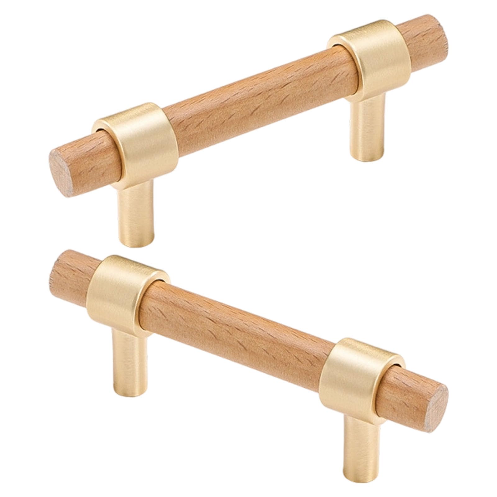 Msioytog 1pair Wooden Cabinet Knob Drawer Pulls Simple Furniture Decorative Handle for Dresser Kitchen Cupboard Door Enduring Wooden Cabinet Knob Drawer Pulls