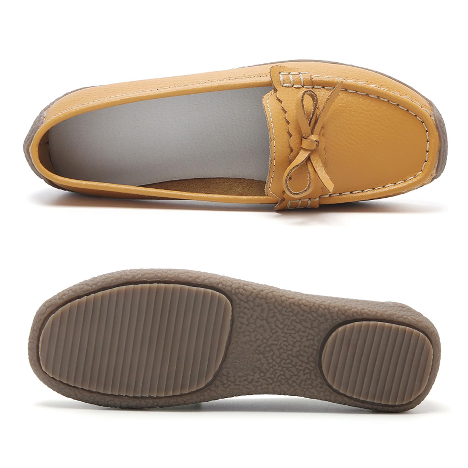 Solaud Femmes Cuir Mocassins Confortables Souples Conduite Antidérapants Penny Richelieus Quotidien Travail Marche Plates Décontractées Chaussures